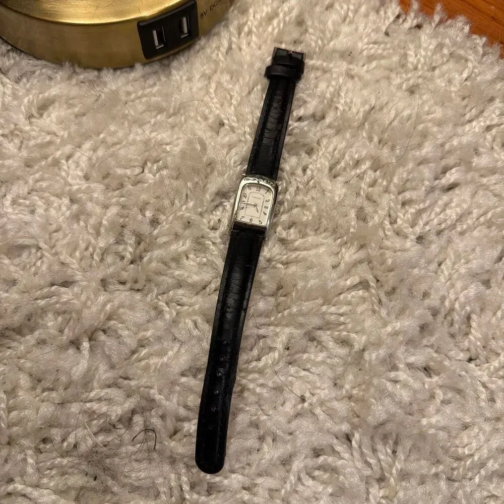 Coach Women's Silver and Black Watch